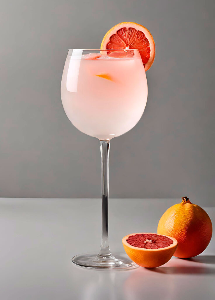 copa balloon con gin provincia mandarina sour preparado con our sour limon